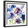 Blue and Purple Mixed Garden I-Novak Shirley-Framed Premium Giclee Print