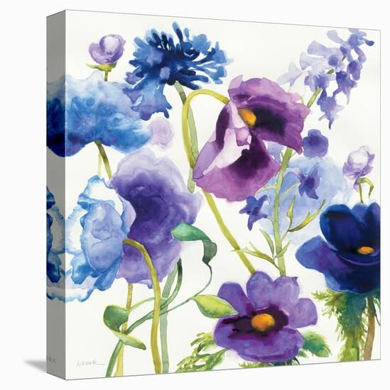 Blue and Purple Mixed Garden I-Novak Shirley-Stretched Canvas
