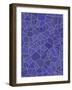 Blue and Purple Rustic Mosaic Tile Pattern-sfinks-Framed Art Print