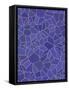 Blue and Purple Rustic Mosaic Tile Pattern-sfinks-Framed Stretched Canvas