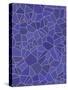 Blue and Purple Rustic Mosaic Tile Pattern-sfinks-Stretched Canvas