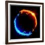 Blue And Red Fire Dragons-dvarg-Framed Premium Giclee Print