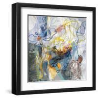 Blue and Sienna Abstract-Danhui Nai-Framed Art Print