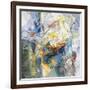 Blue and Sienna Abstract-Danhui Nai-Framed Art Print