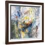 Blue and Sienna Abstract-Danhui Nai-Framed Art Print