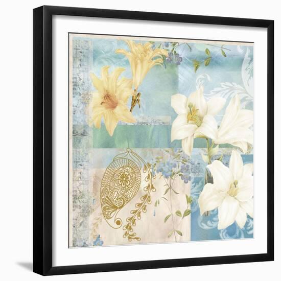 Blue and White 02-Maria Trad-Framed Giclee Print