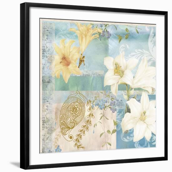 Blue and White 02-Maria Trad-Framed Giclee Print