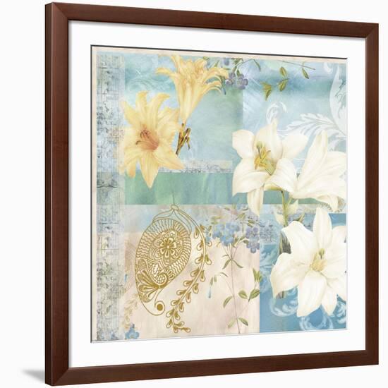 Blue and White 02-Maria Trad-Framed Giclee Print