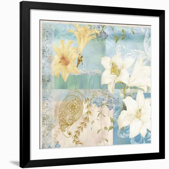 Blue and White 02-Maria Trad-Framed Giclee Print