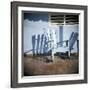 Blue and White Chair Outside House, Vinales, Cuba, West Indies, Central America-Lee Frost-Framed Photographic Print