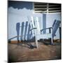 Blue and White Chair Outside House, Vinales, Cuba, West Indies, Central America-Lee Frost-Mounted Photographic Print