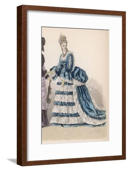 Blue and White Dress 1875--Framed Art Print