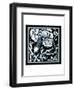 Blue and White Floral Motif I-Vision Studio-Framed Art Print