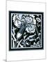 Blue and White Floral Motif I-Vision Studio-Mounted Art Print