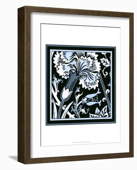 Blue and White Floral Motif I-Vision Studio-Framed Art Print