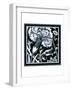 Blue and White Floral Motif I-Vision Studio-Framed Art Print