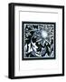 Blue and White Floral Motif II-Vision Studio-Framed Art Print