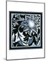 Blue and White Floral Motif II-Vision Studio-Mounted Art Print