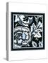 Blue and White Floral Motif III-Vision Studio-Stretched Canvas