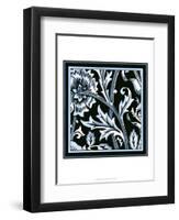 Blue and White Floral Motif IV-Vision Studio-Framed Art Print