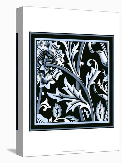 Blue and White Floral Motif IV-Vision Studio-Stretched Canvas