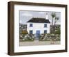 Blue and White House, Whippet and Gulls-Sophie Harding-Framed Giclee Print