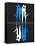 Blue and White Kiss-Felix Podgurski-Framed Stretched Canvas