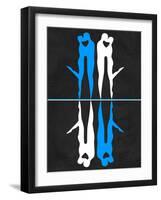 Blue and White Kiss-Felix Podgurski-Framed Art Print