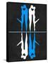 Blue and White Kiss-Felix Podgurski-Framed Stretched Canvas