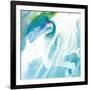 Blue and White Linear Abstract, c. 2008-Pier Mahieu-Framed Premium Giclee Print