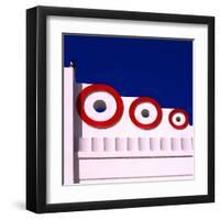 Blue and White, Miami-Tosh-Framed Art Print