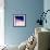 Blue and White, Miami-Tosh-Framed Art Print displayed on a wall