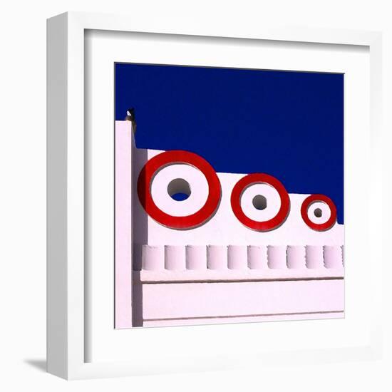 Blue and White, Miami-Tosh-Framed Art Print