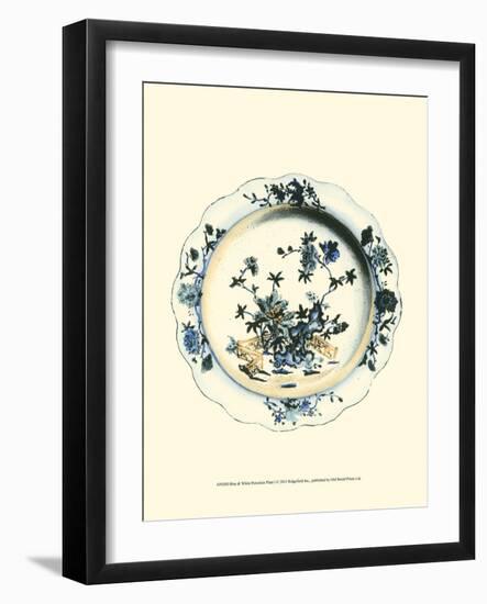 Blue and White Porcelain Plate I-null-Framed Art Print