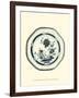 Blue and White Porcelain Plate II-null-Framed Art Print