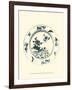 Blue and White Porcelain Plate VI-null-Framed Art Print