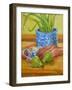 Blue and White Pot, Jug and Pears-Joan Thewsey-Framed Giclee Print