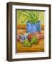 Blue and White Pot, Jug and Pears-Joan Thewsey-Framed Giclee Print