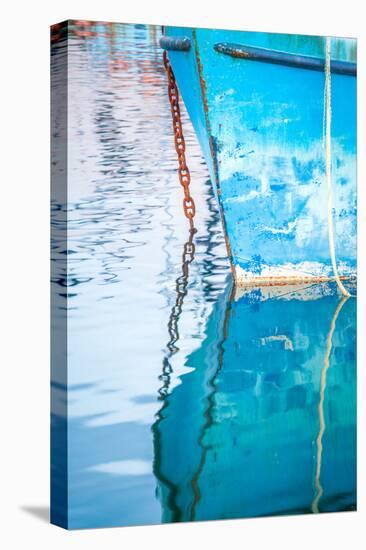 Blue and White Reflections-Melissa McClain-Stretched Canvas