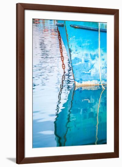 Blue and White Reflections-Melissa McClain-Framed Art Print