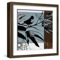 Blue and White Silhouette I-Patricia Pinto-Framed Art Print