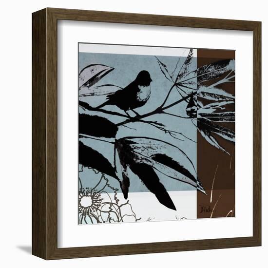 Blue and White Silhouette I-Patricia Pinto-Framed Art Print