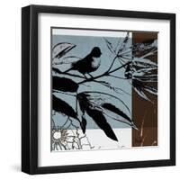 Blue and White Silhouette I-Patricia Pinto-Framed Art Print