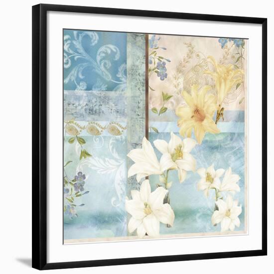 Blue and White-Maria Trad-Framed Giclee Print