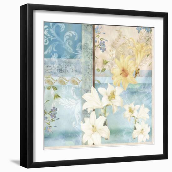 Blue and White-Maria Trad-Framed Giclee Print