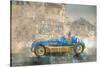 Blue and Yellow Maserati of Bira-Peter Miller-Stretched Canvas