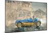 Blue and Yellow Maserati of Bira-Peter Miller-Mounted Giclee Print