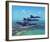 Blue Angels F/A Hornet maneuvers-null-Framed Art Print