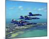 Blue Angels F/A Hornet maneuvers-null-Mounted Art Print