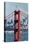 Blue Angels Fly at Golden Gate Bridge, San Francisco-Vincent James-Stretched Canvas